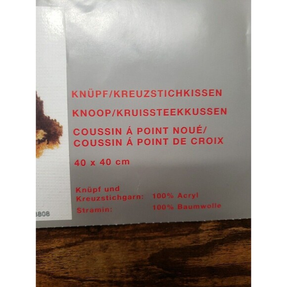 Vintage Latch Hook Rug Kit Dog Puppy Lying Down Brown 40x40cm Incomplete - Picture 3 of 13